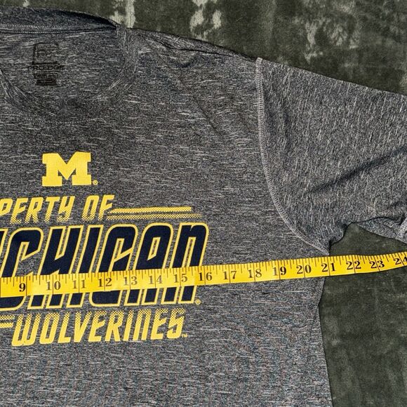 Knights Apparel T-Shirt Mens Heather Large Gray Michigan Wolverines Short Sleeve - Picture 5 of 6